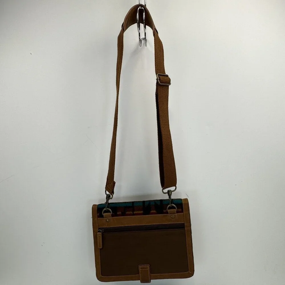 Pendleton Tablet Cover Aztec Wool Leather Adjustable Detachable Crossbody Strap